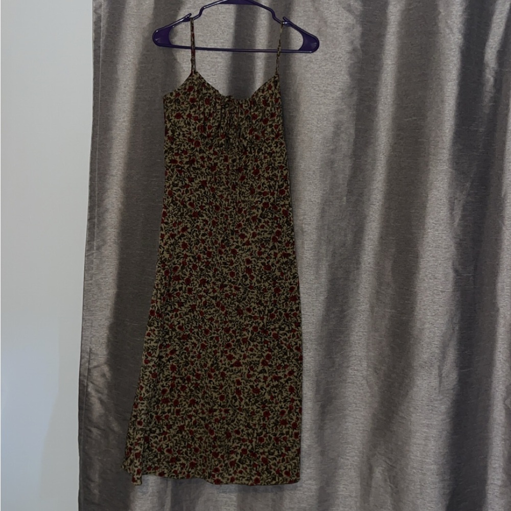 Floral Print Spaghetti Strap Dress